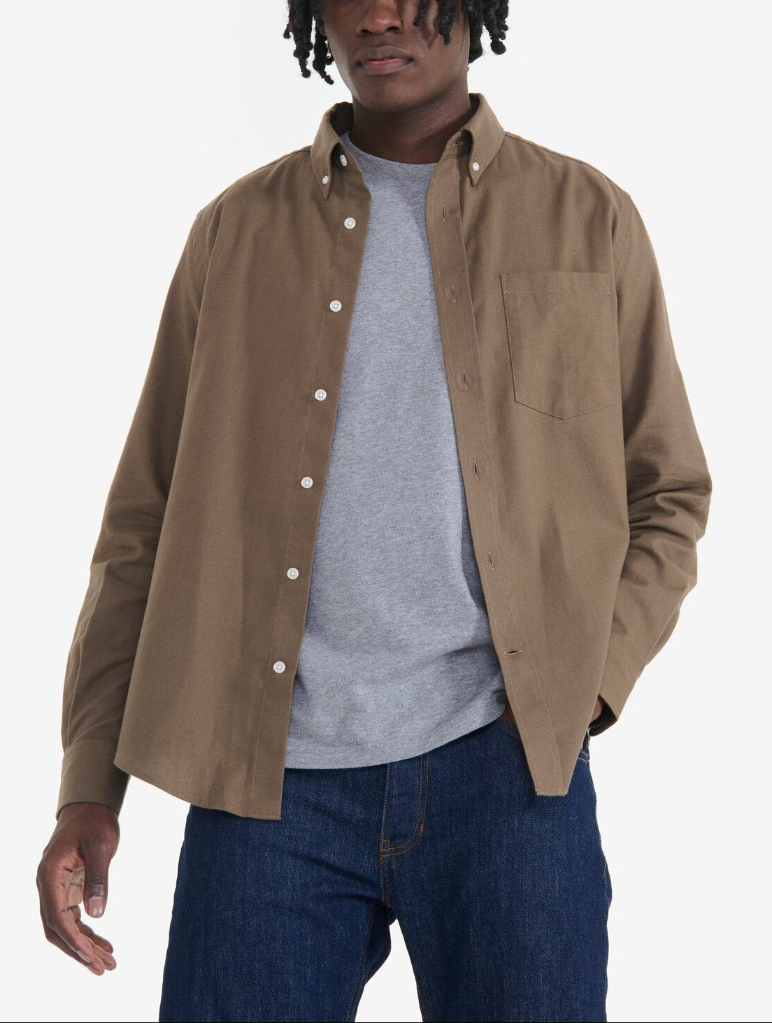 Chemise coton flanelle à manches longues Homme Aigle