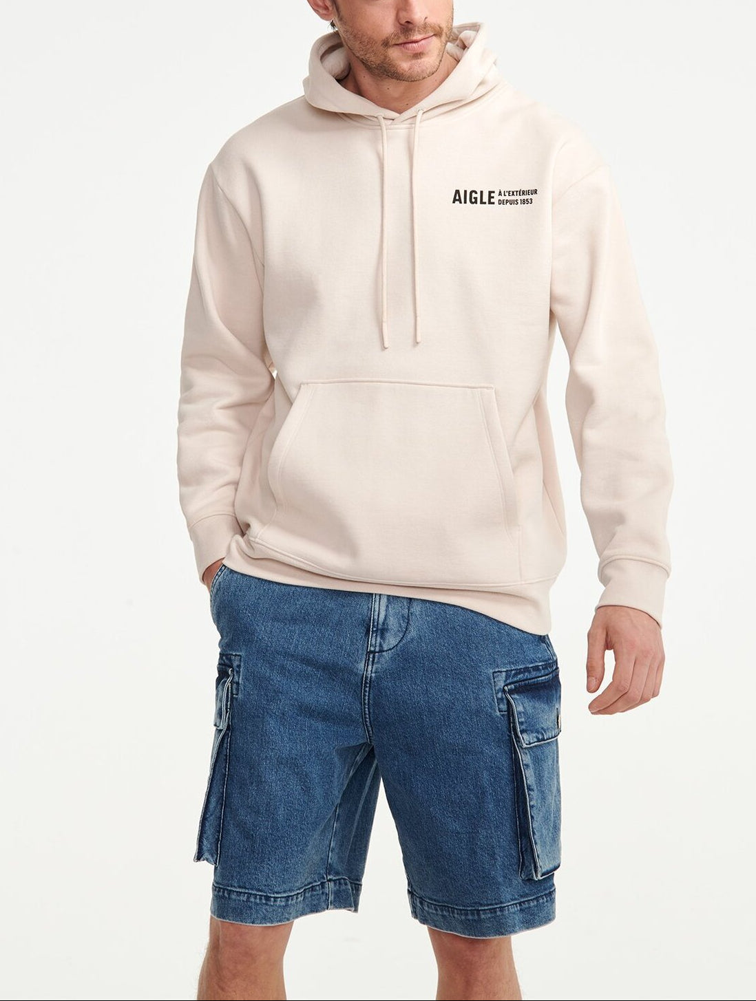 Sweatshirt brossé à capuche Aigle