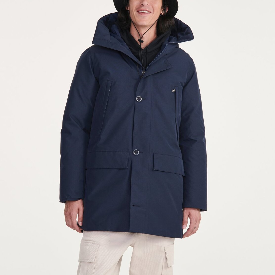 Parka longue GORE-TEX à capuche avec matelassage en duvets et plumes Homme Aigle
