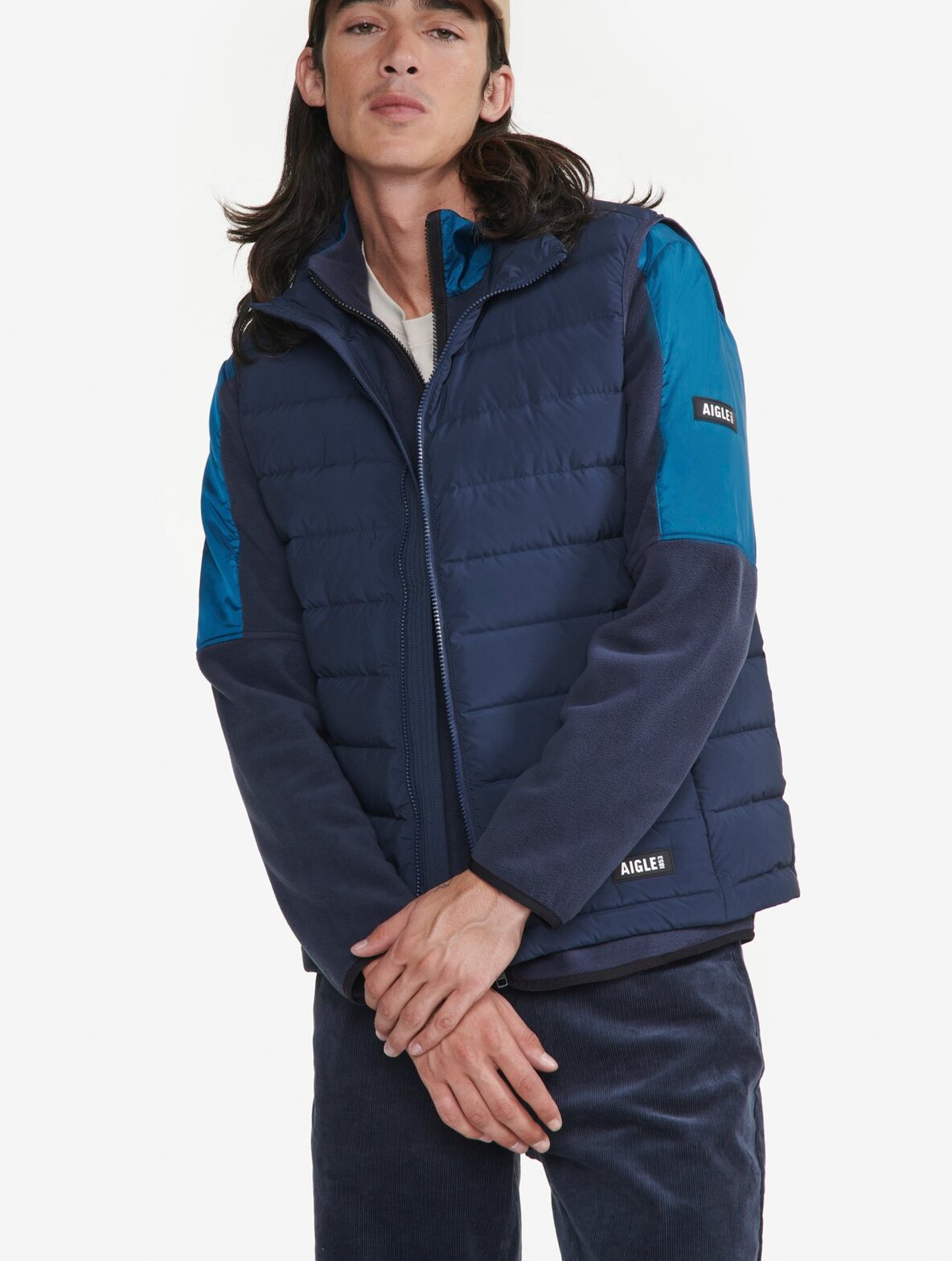 Doudoune courte T-KIT sans manche déperlante avec matelassage en duvets et plumes  Homme Aigle