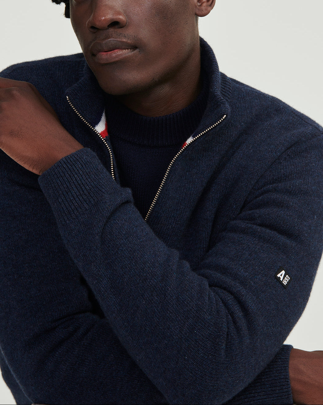 Pull à col montant demi-zip Homme Aigle