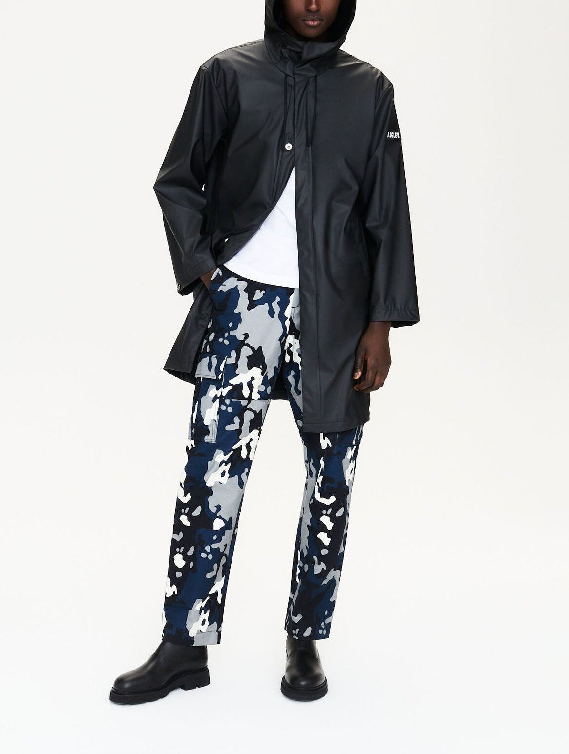 Parka longue matière waterproof à capuche Aigle