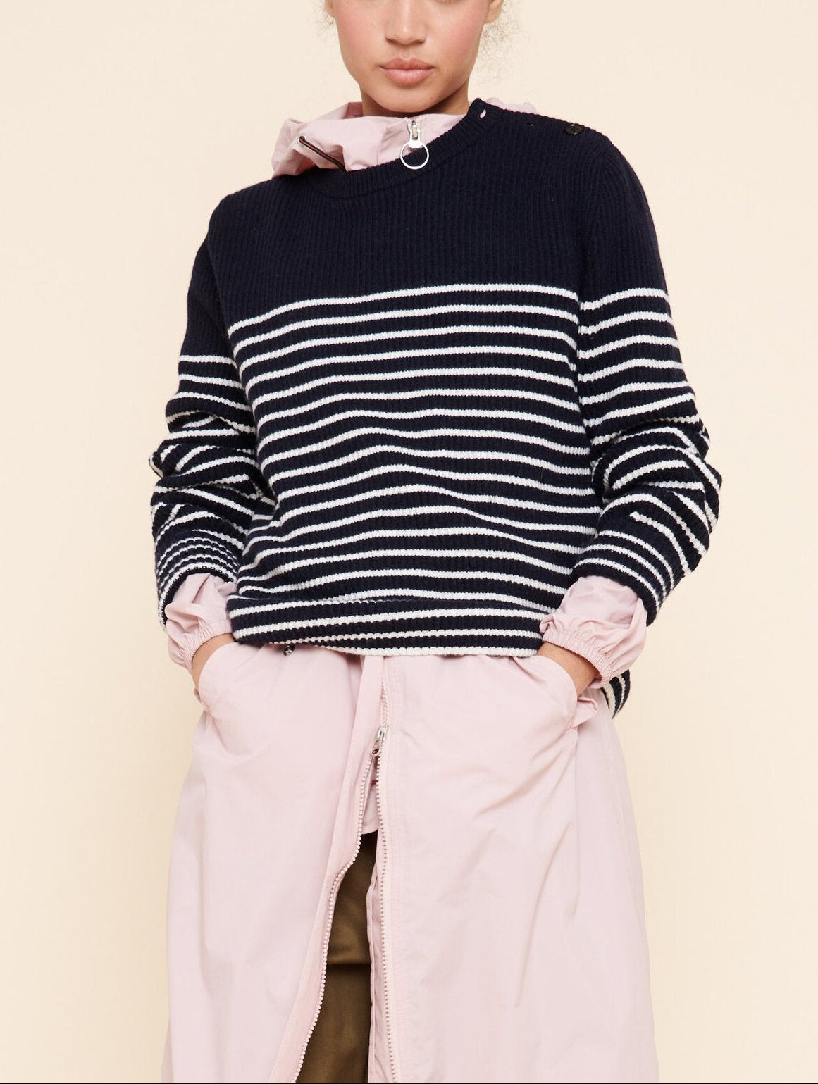 Pull marinière en laine Aigle