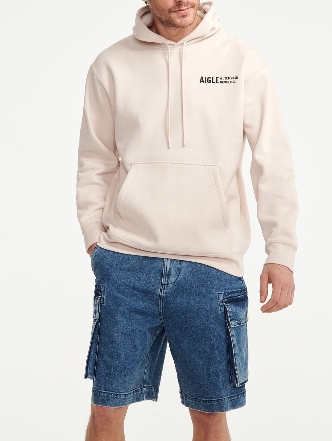 Sweatshirt brossé à capuche Aigle