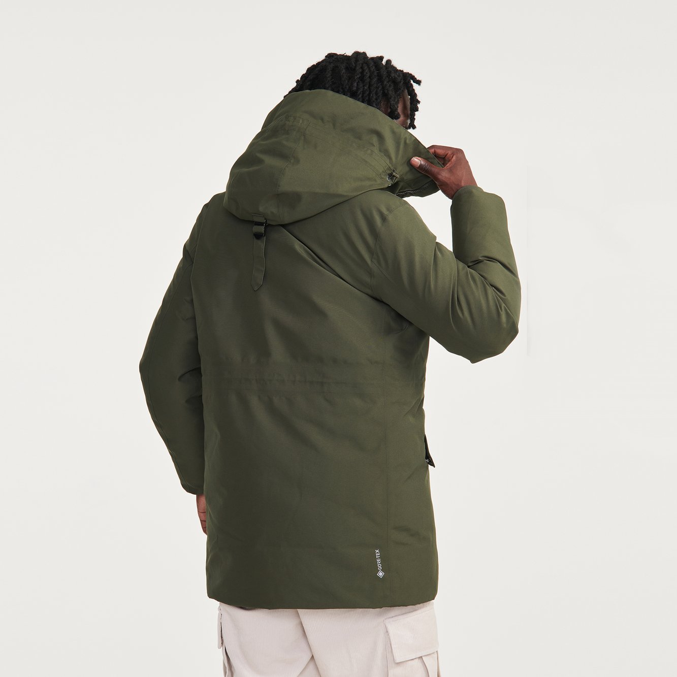 Parka longue GORE-TEX à capuche avec matelassage en duvets et plumes Homme Aigle