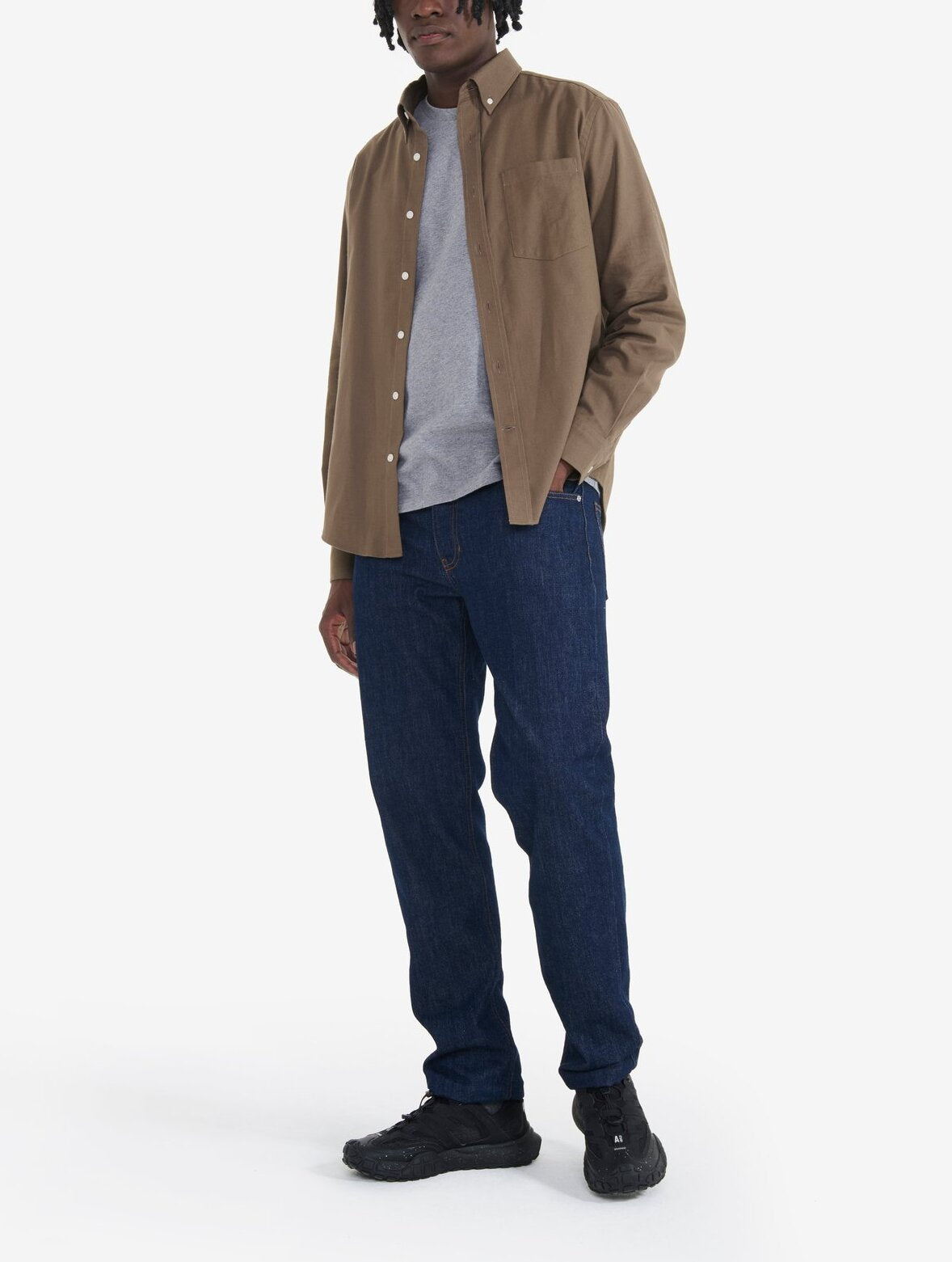 Chemise coton flanelle à manches longues Homme Aigle