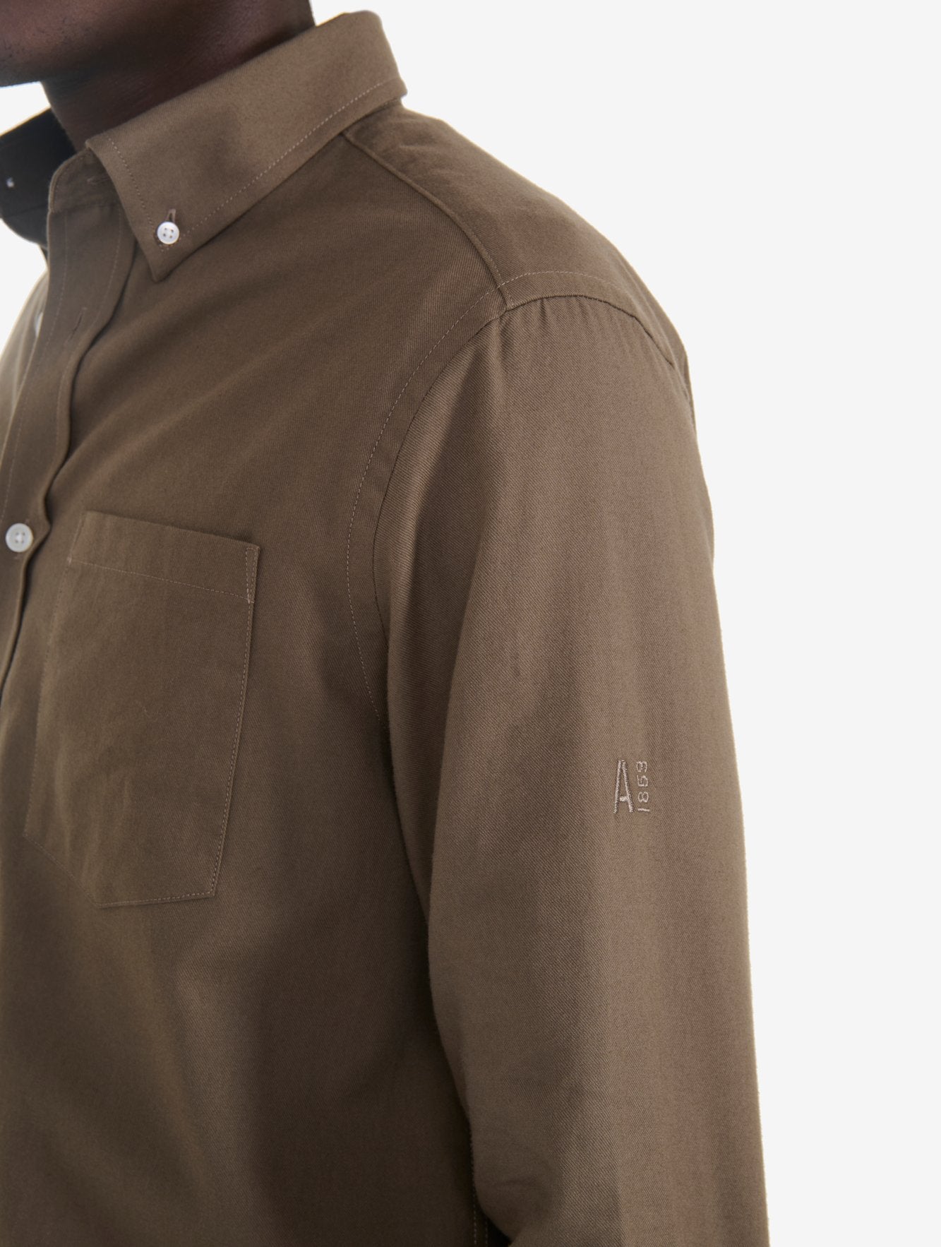 Chemise coton flanelle à manches longues Homme Aigle