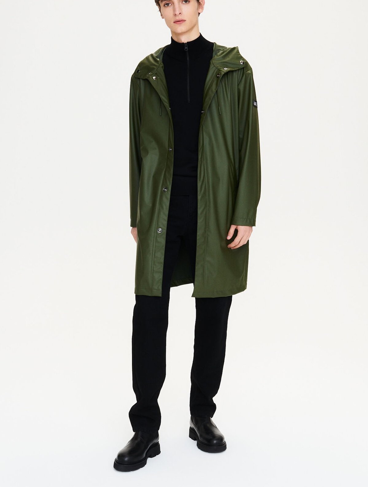 Parka longue matière waterproof à capuche Aigle