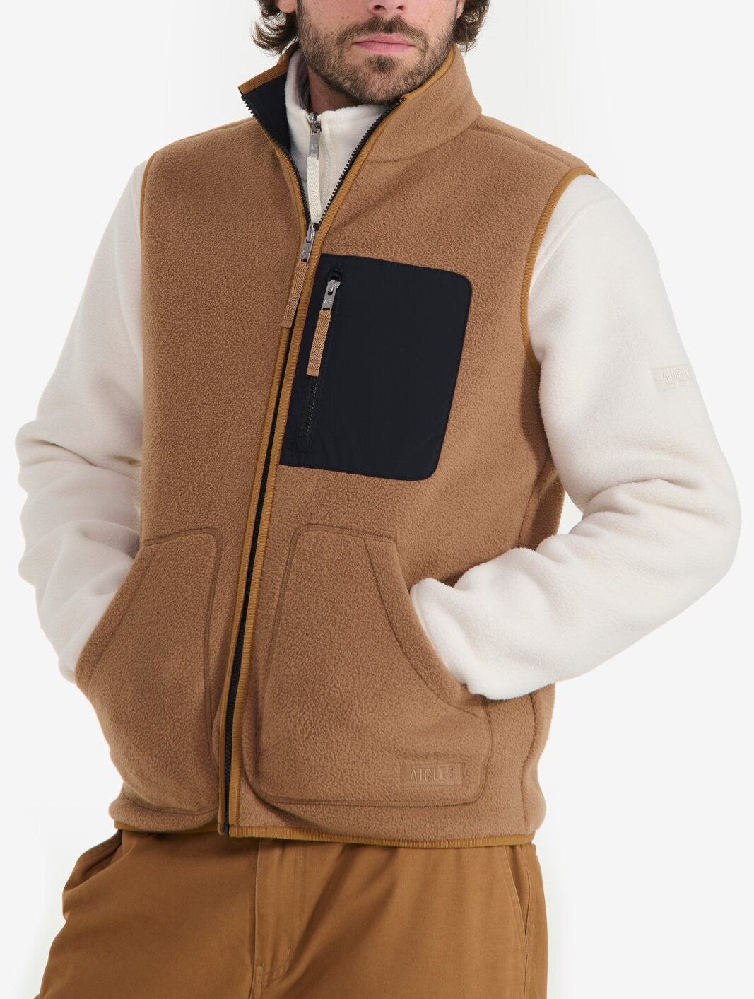 Polaire sherpa T-KIT réversible sans manche Homme Aigle