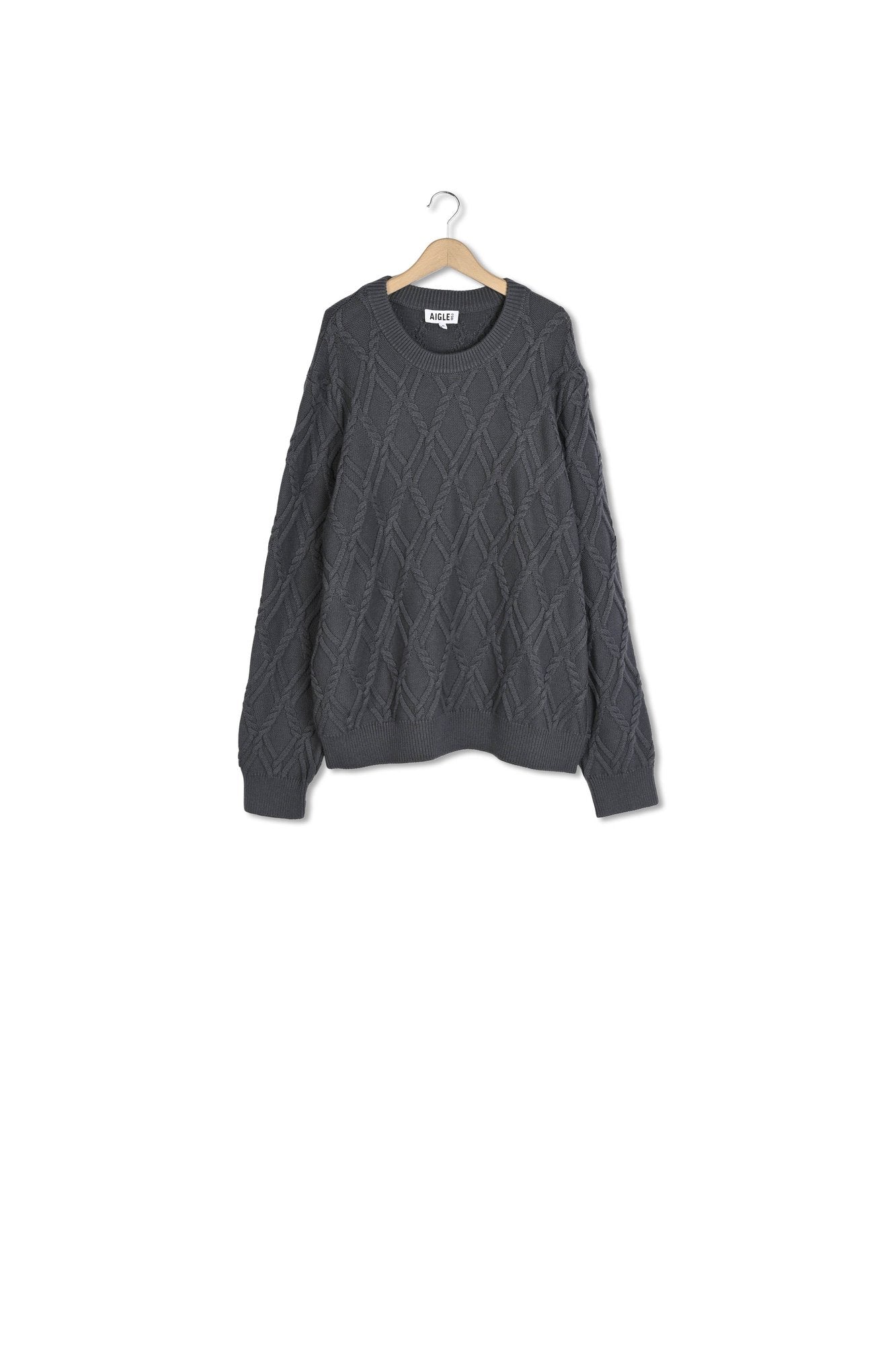 Pull col rond torsadé Aigle