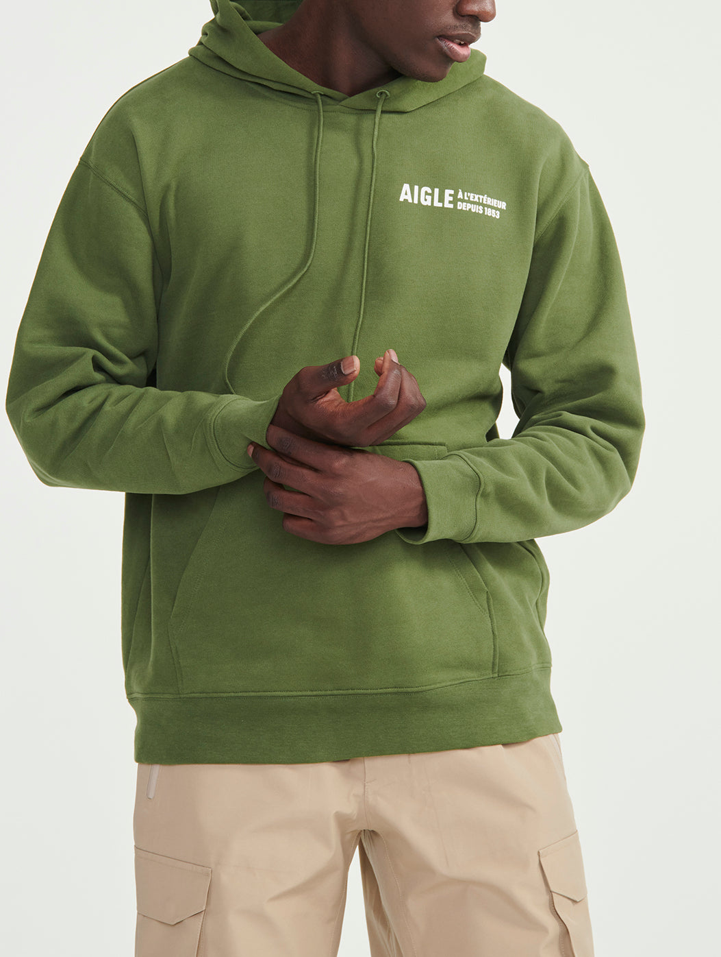 Sweatshirt brossé à capuche Aigle