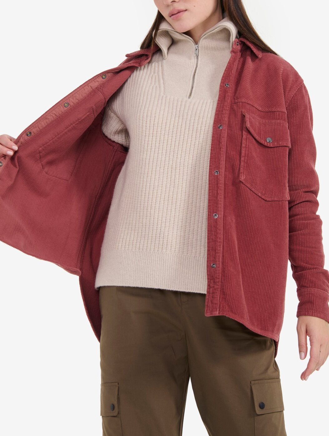 Surchemise en velours côtelé Femme Aigle