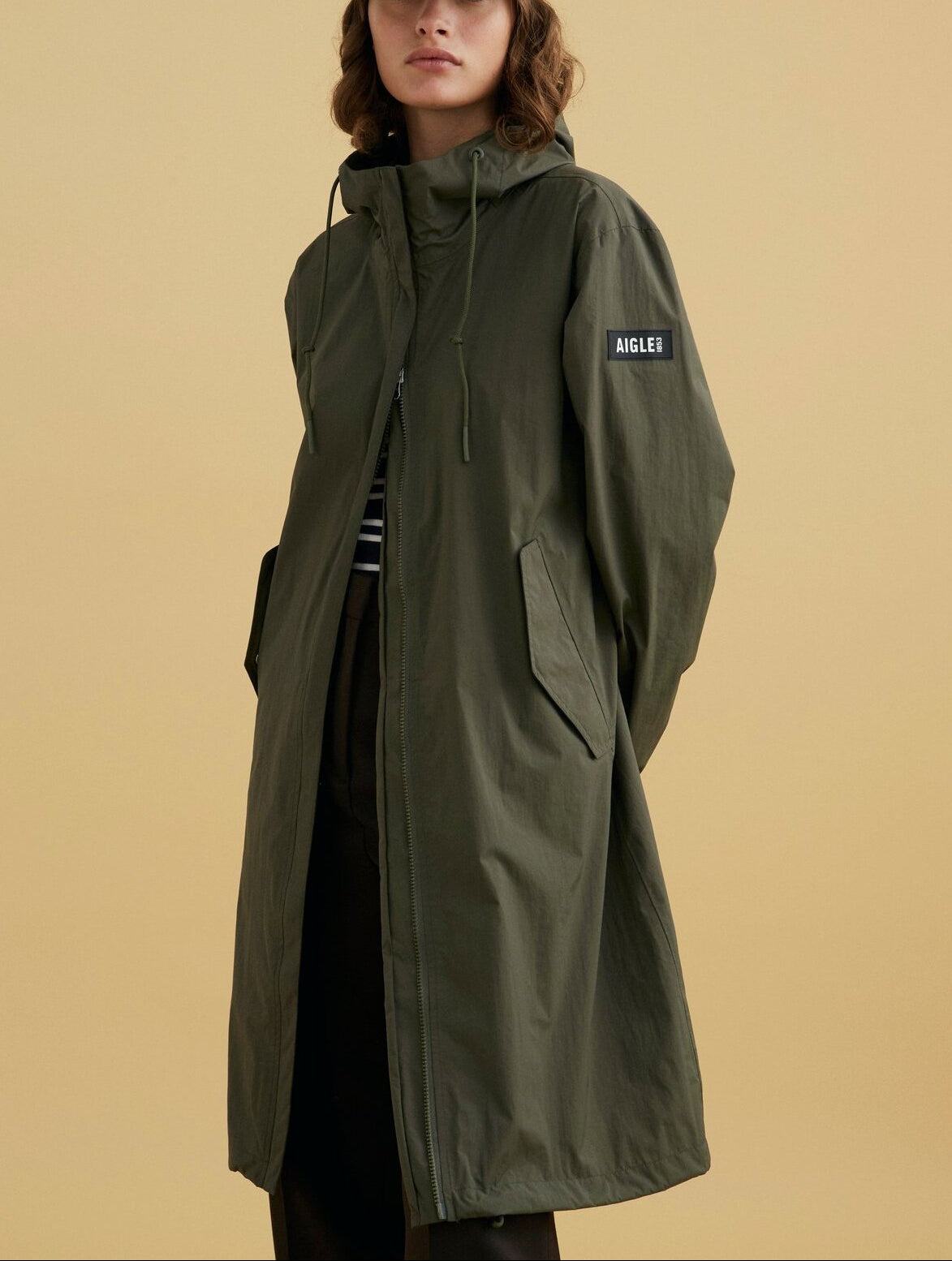 Parka longue MTD® à capuche compactable Aigle