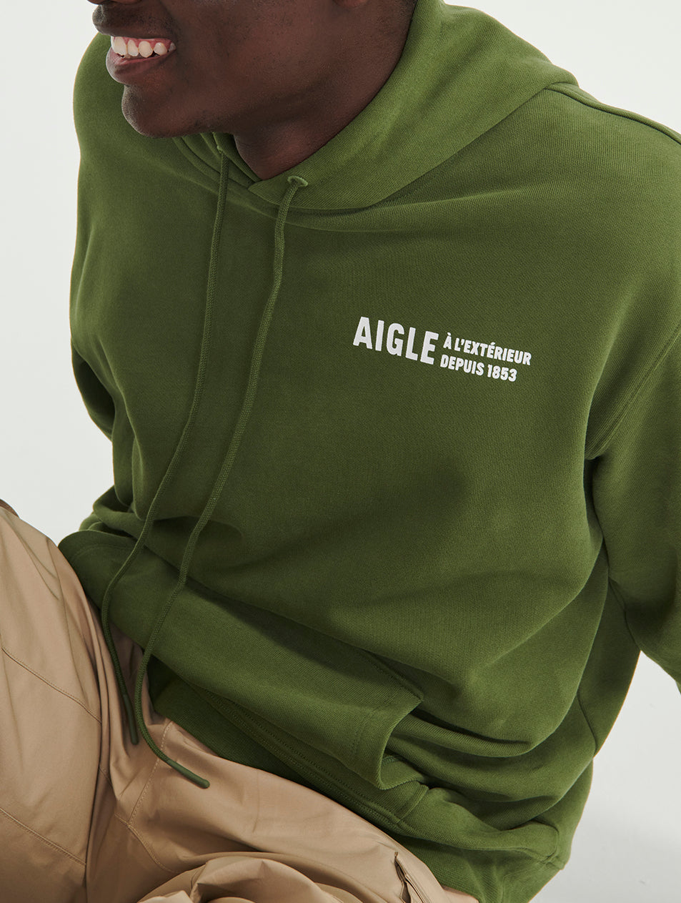 Sweatshirt brossé à capuche Aigle