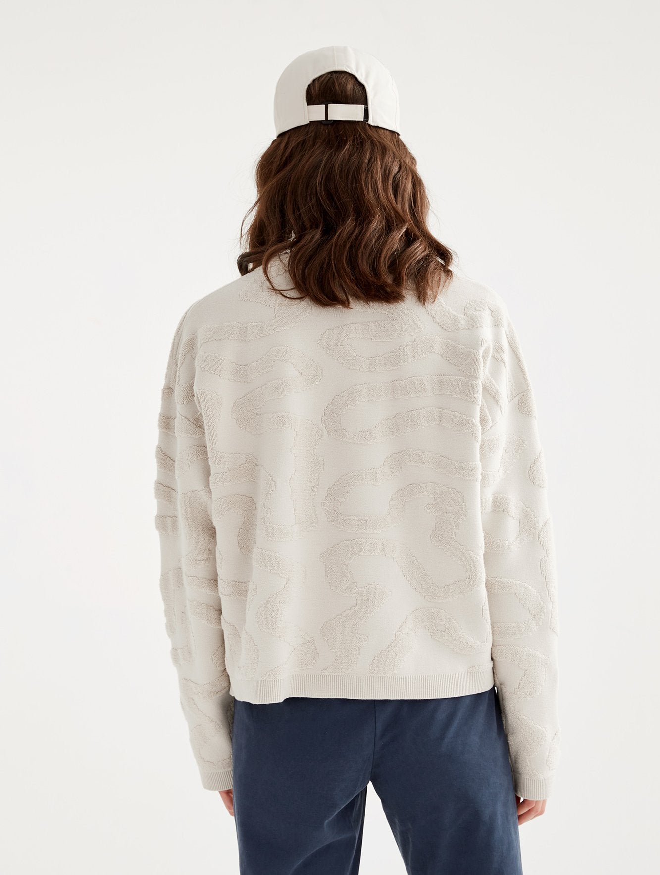 Pull col rond jacquard Aigle