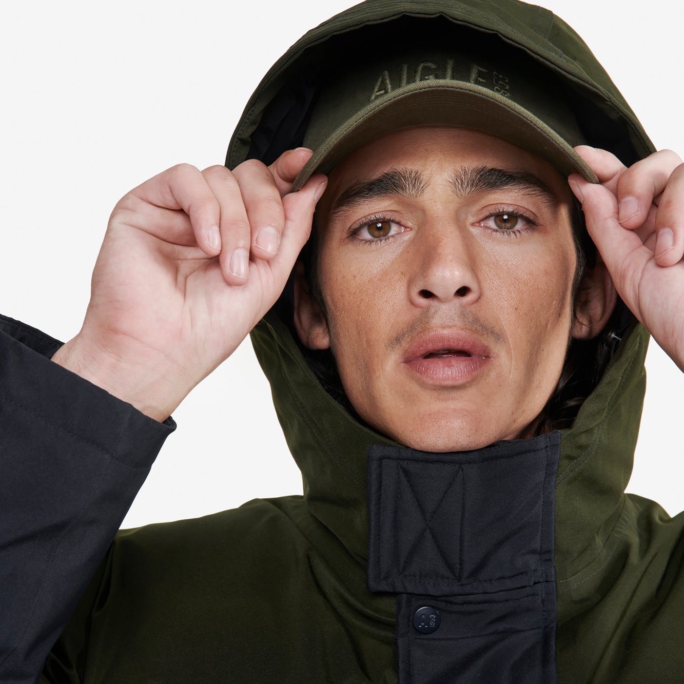 Parka longue GORE-TEX ouate Dupont Sorona® avec capuche  Homme Aigle