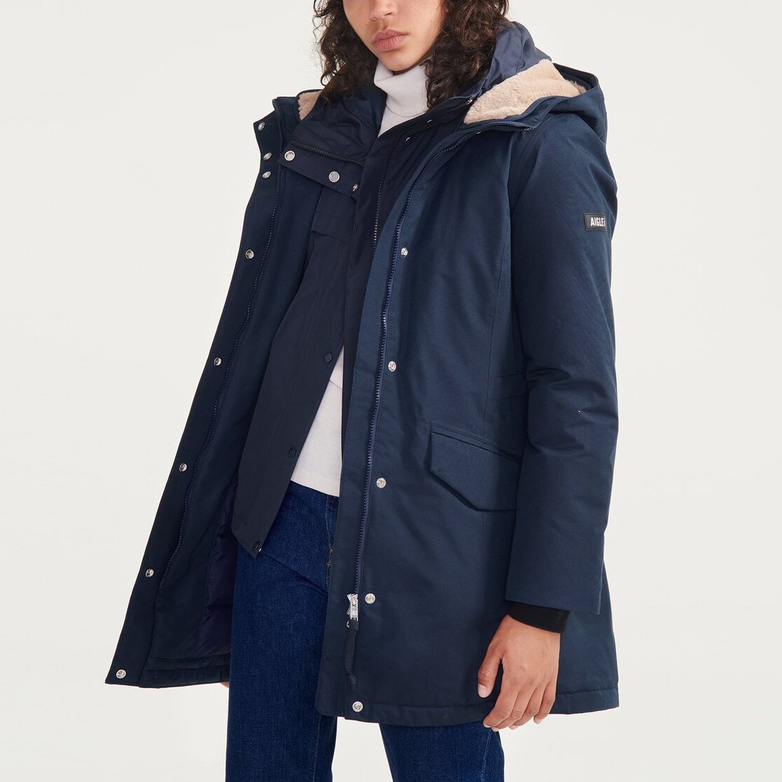 Parka très chaude mi-longue et ajustée GORE-TEX Femme Aigle