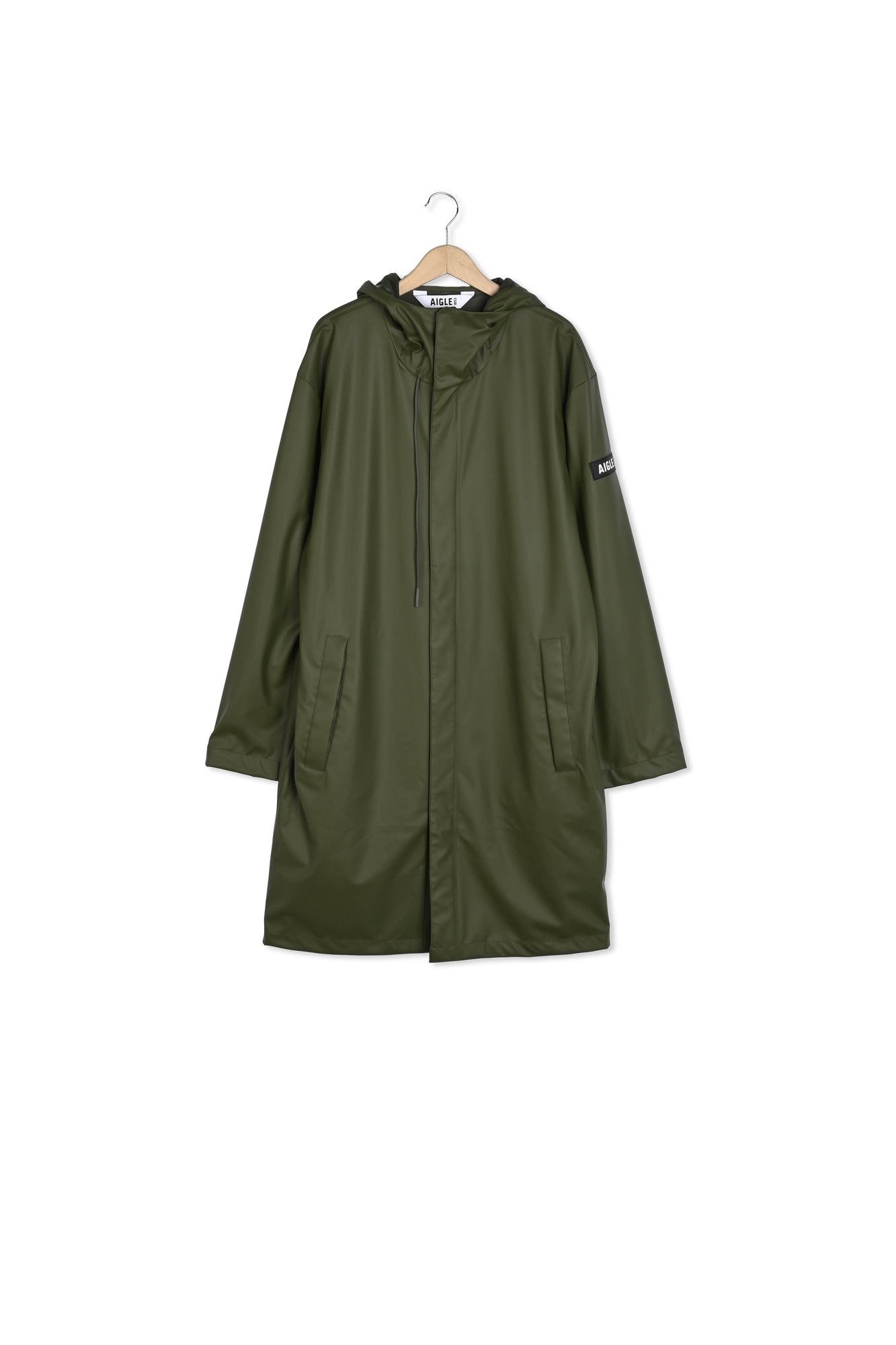 Parka longue matière waterproof à capuche Aigle