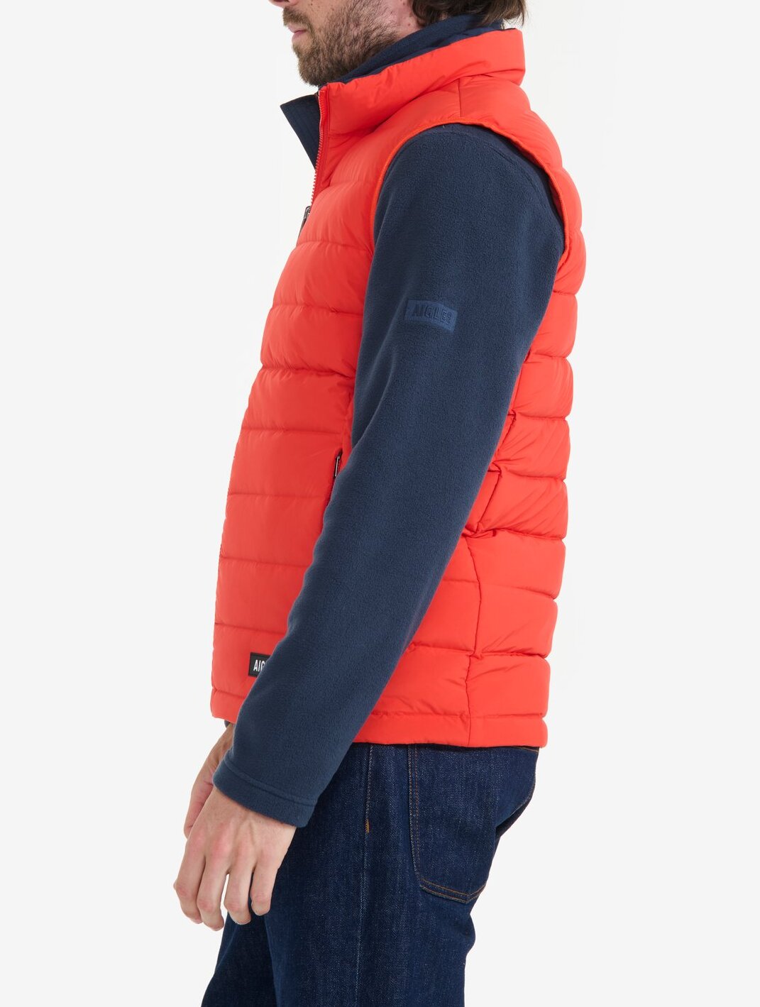 Doudoune courte T-KIT sans manche déperlante avec matelassage en duvets et plumes Homme Aigle