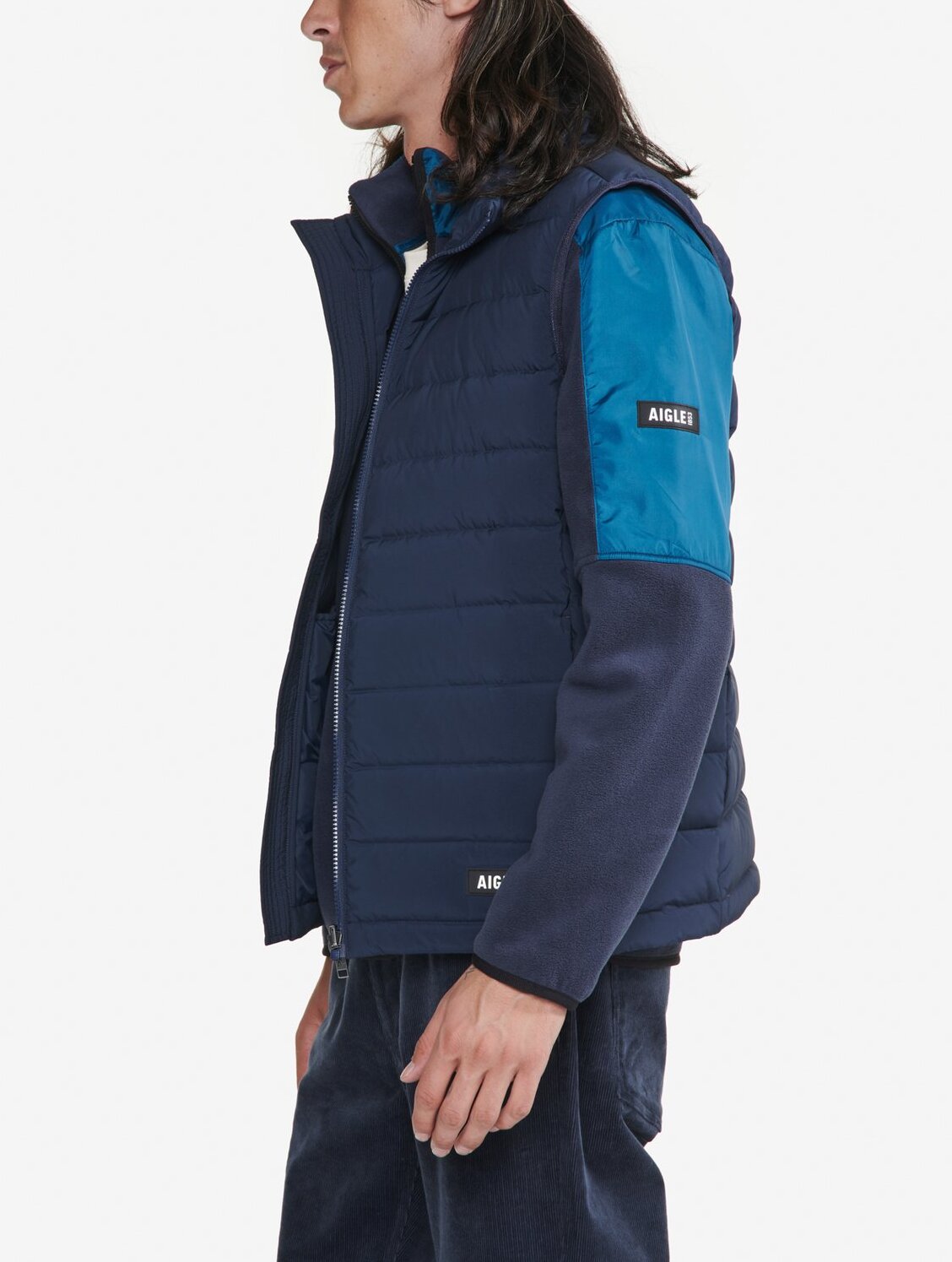 Doudoune courte T-KIT sans manche déperlante avec matelassage en duvets et plumes Homme Aigle