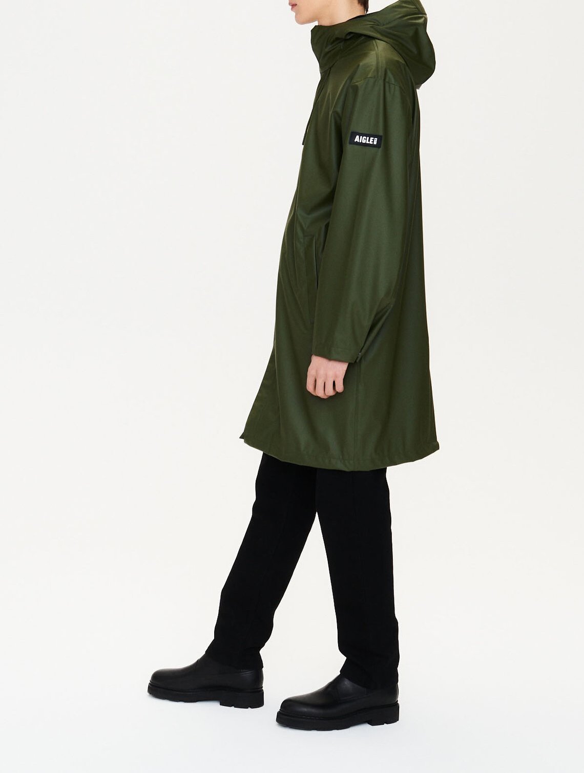 Parka longue matière waterproof à capuche Aigle