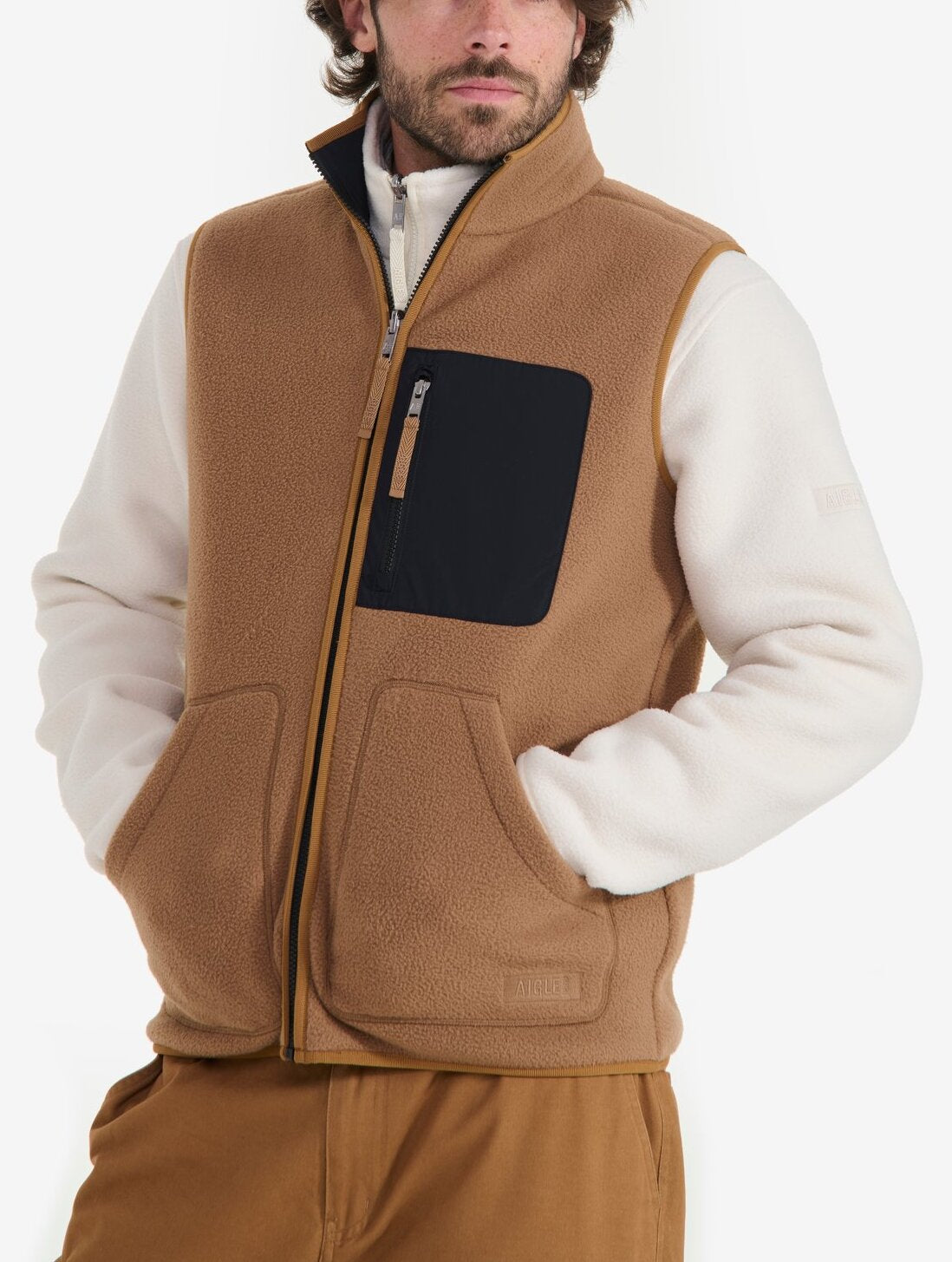 Polaire sherpa T-KIT réversible sans manche  Homme Aigle