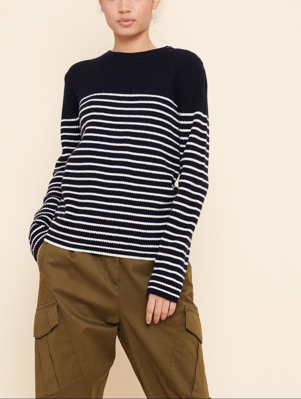 Pull marinière en laine Aigle