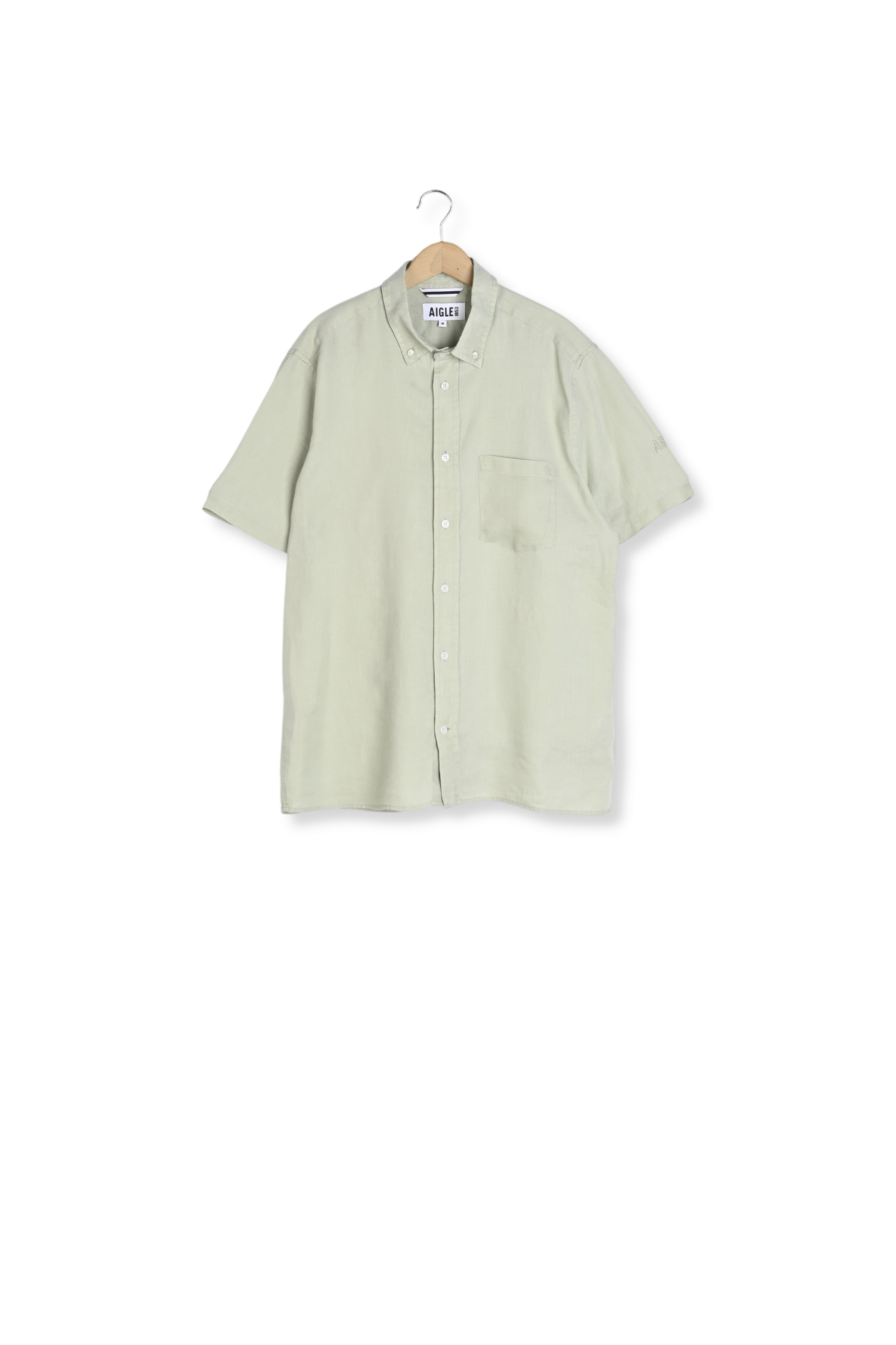 Chemise en lin avec manches courtes Aigle