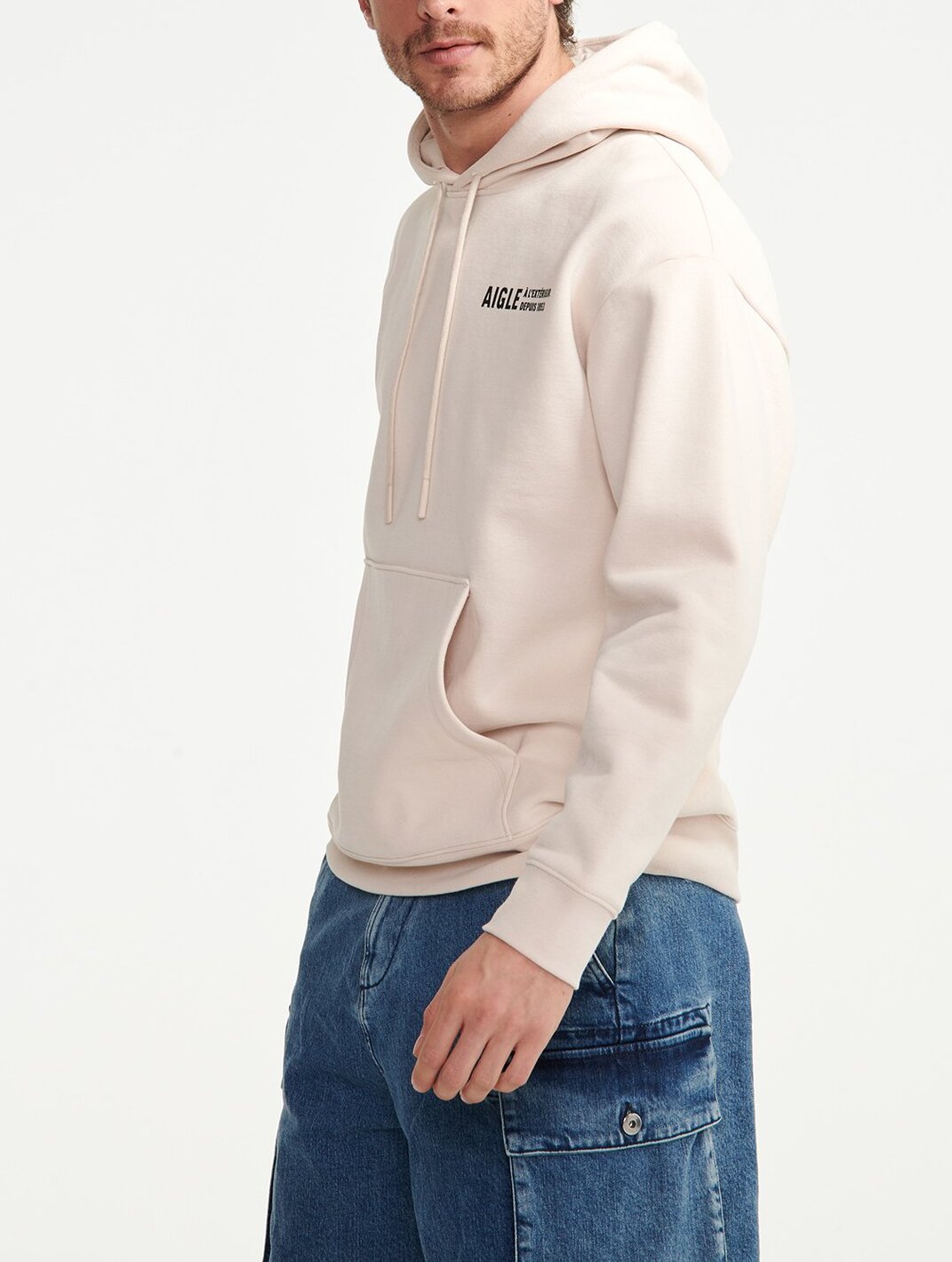 Sweatshirt brossé à capuche Aigle