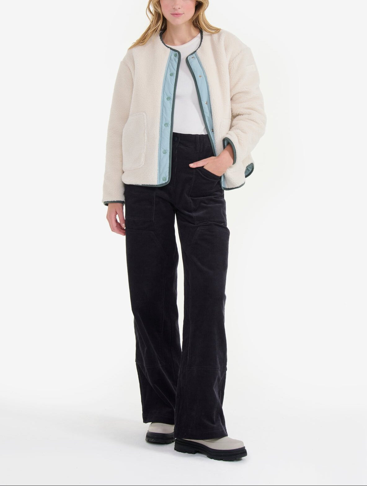 Veste en sherpa réversible Femme Aigle