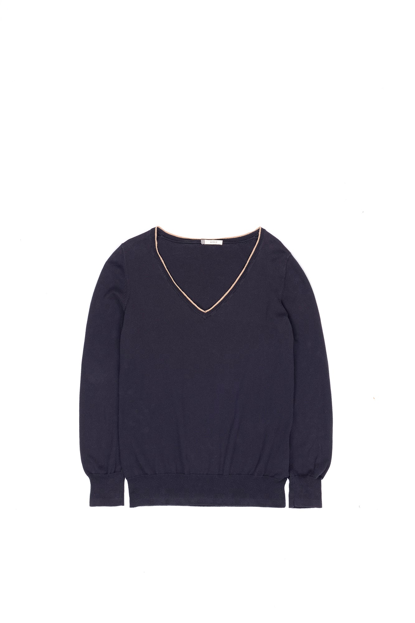 Pull col en V - L - Bon état Aigle