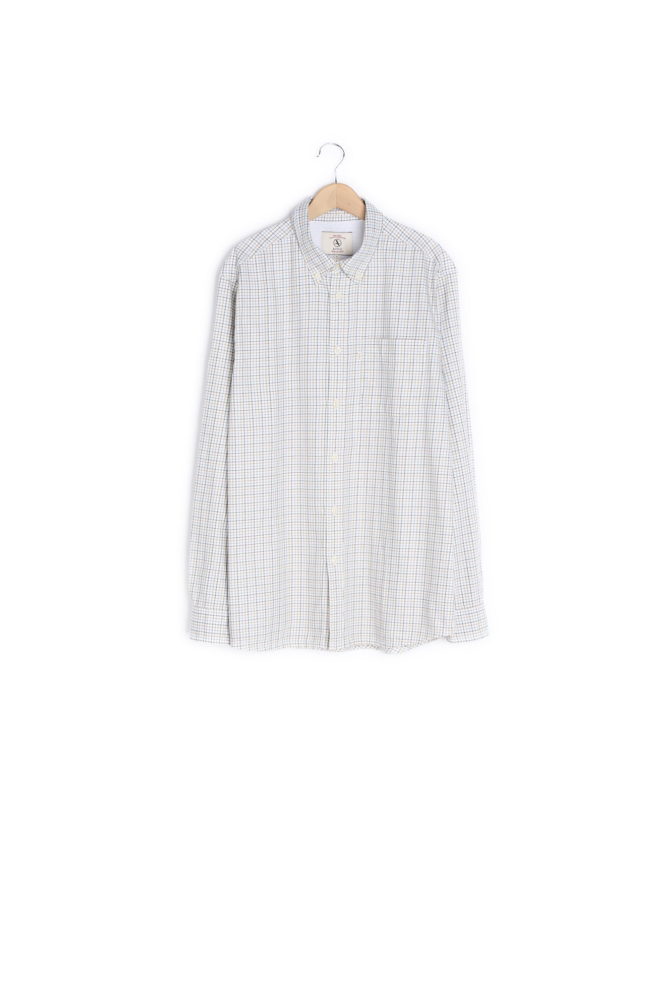 Chemise blanche à carreaux - L Aigle