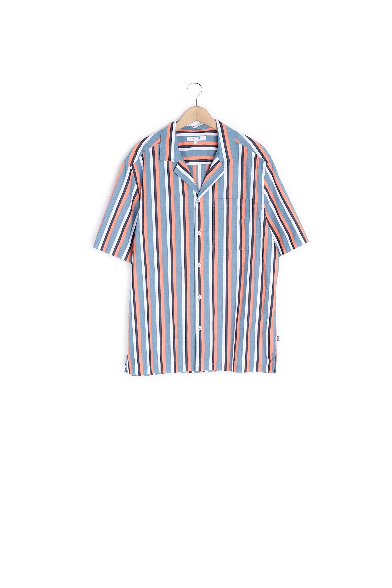 Chemise manches courtes à rayures - M Aigle