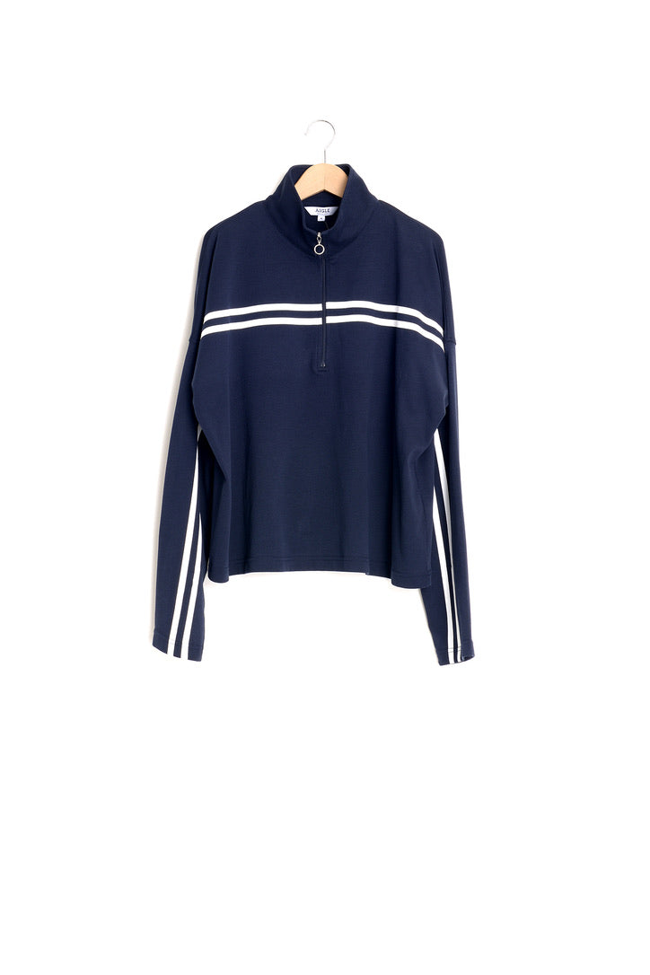 Pull demi-zip en coton - S Aigle