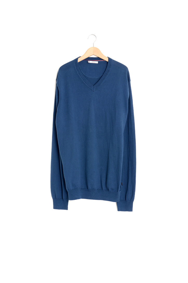 Pull col V en coton - XL Aigle